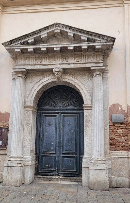 The entrance to the Church of St. Leo IX and Marker image. Click for full size.
