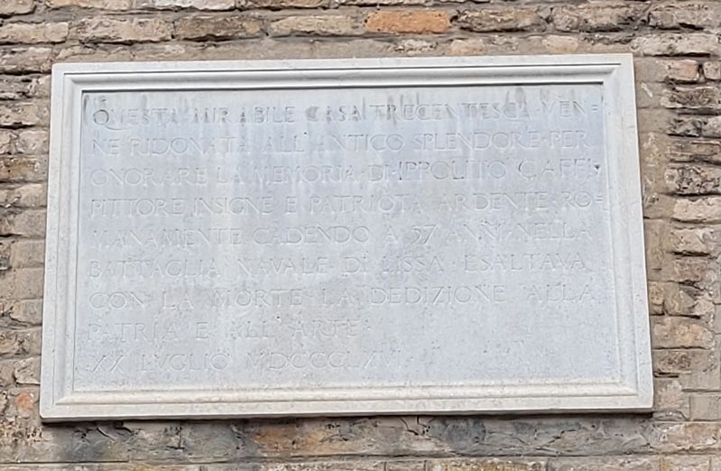 Ippolito Caffi Marker. Click for full size. Ippolito Caffi Marker image. Click for full size.