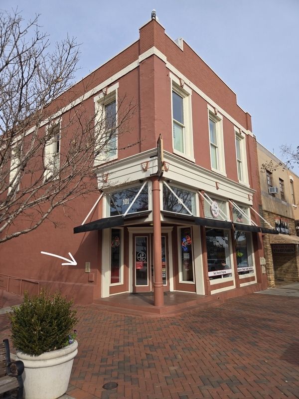 Polk Gray Drug Store. Marker indicated by arrow. Click for full size. Polk Gray Drug Store. Marker indicated by arrow image. Click for full size.