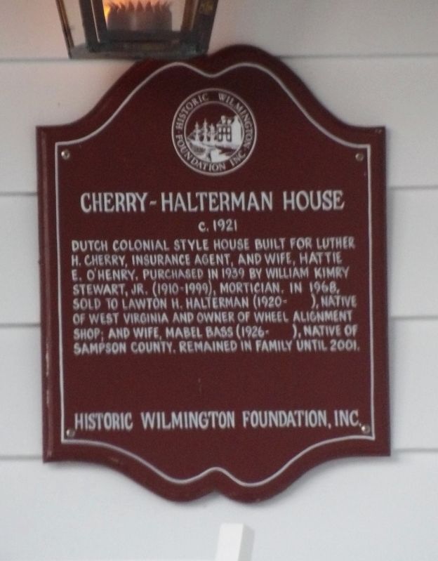 Cherry-Halterman House Marker. Click for full size. Cherry-Halterman House Marker image. Click for full size.