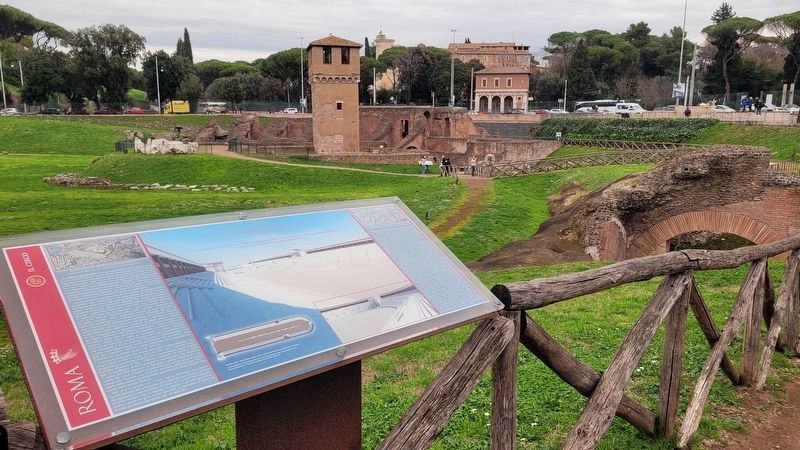 The southeastern end of the Circus Maximus and Marker. Click for full size. The southeastern end of the Circus Maximus and Marker image. Click for full size.