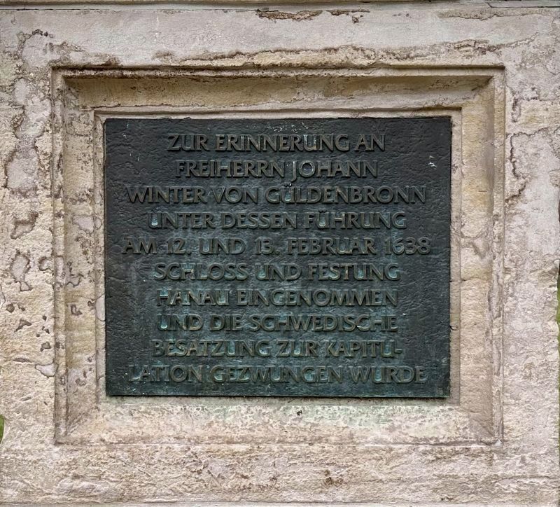 Johann Winter von Güldenbronn memorial - front panel. Click for full size. Johann Winter von Güldenbronn memorial - front panel image. Click for full size.