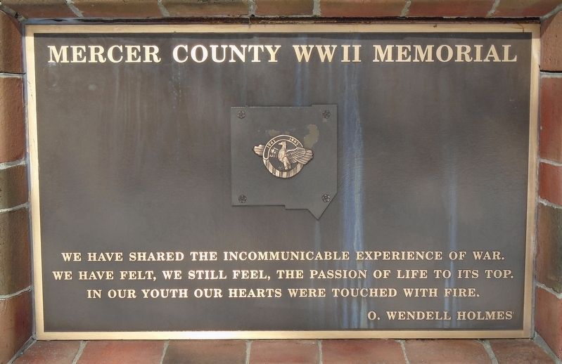 Mercer County WWII Memorial Marker image. Click for full size.