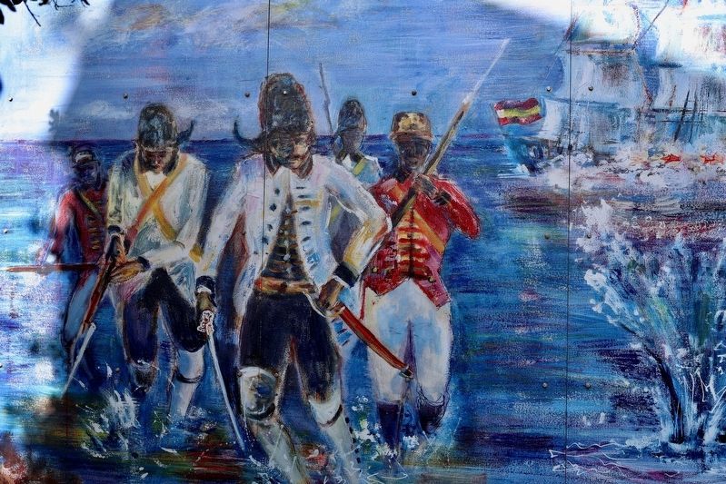 Spanish Attack Mural. Click for full size. Spanish Attack Mural image. Click for full size.