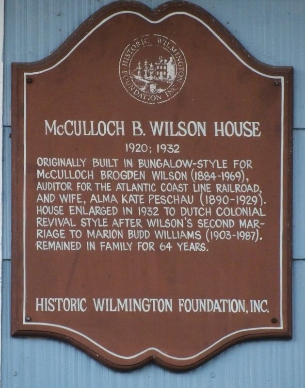 McCulloch B. Wilson House Marker. Click for full size. McCulloch B. Wilson House Marker image. Click for full size.