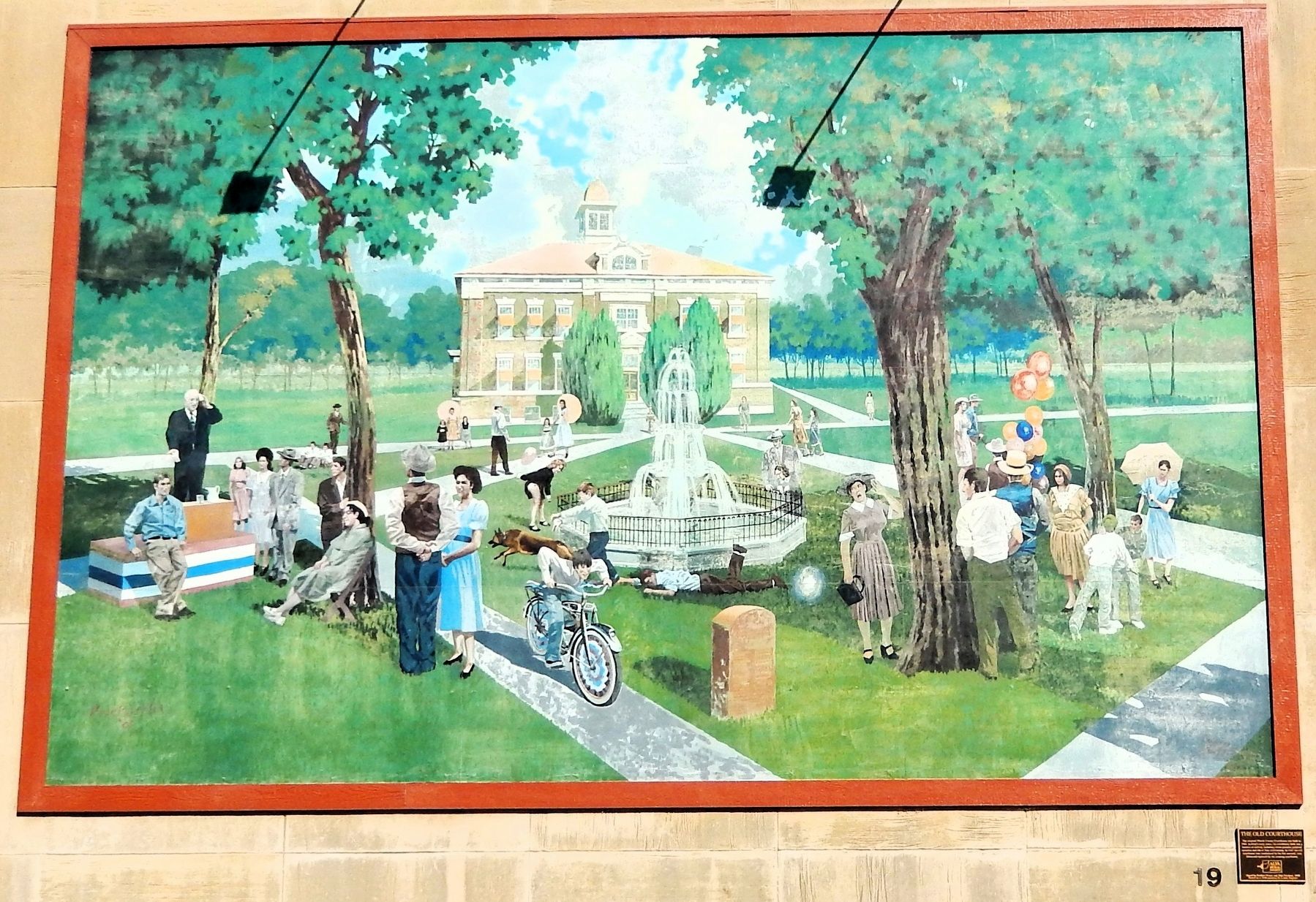 The Old Courthouse Mural. Click for full size. The Old Courthouse Mural image. Click for full size.