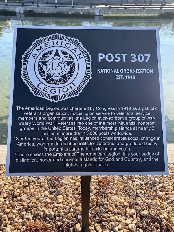 American Legion Post 307 Marker. Click for full size. American Legion Post 307 Marker image. Click for full size.
