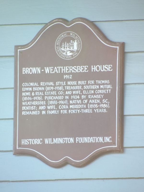 Brown-Weathersbee House Marker. Click for full size. Brown-Weathersbee House Marker image. Click for full size.