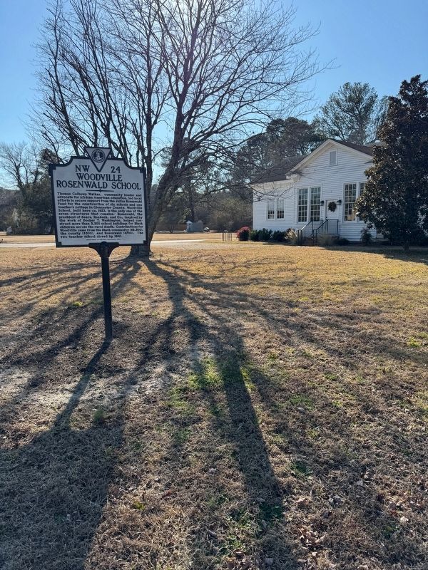 Woodville Rosenwald School Marker. Click for full size. Woodville Rosenwald School Marker image. Click for full size.