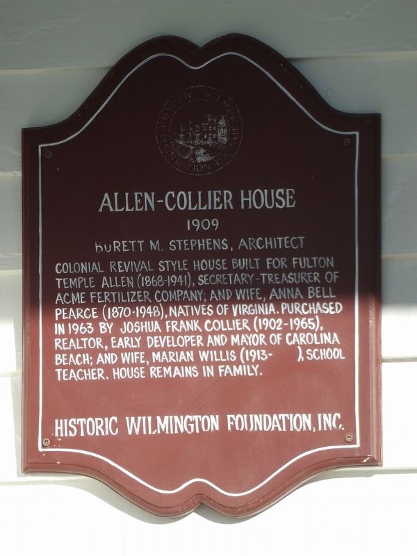 Allen-Collier House Marker image. Click for full size.