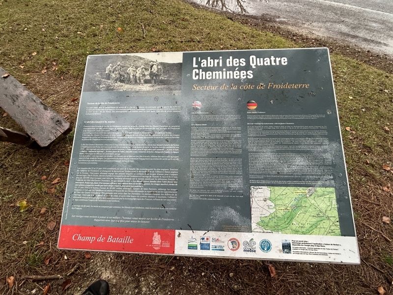 L'abri des Quatre Cheminées Marker. Click for full size. L'abri des Quatre Cheminées Marker image. Click for full size.