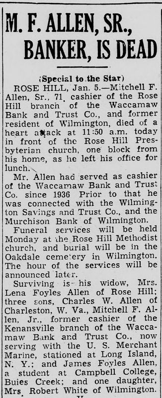 Mitchell Ferris Allen obituary image. Click for full size.