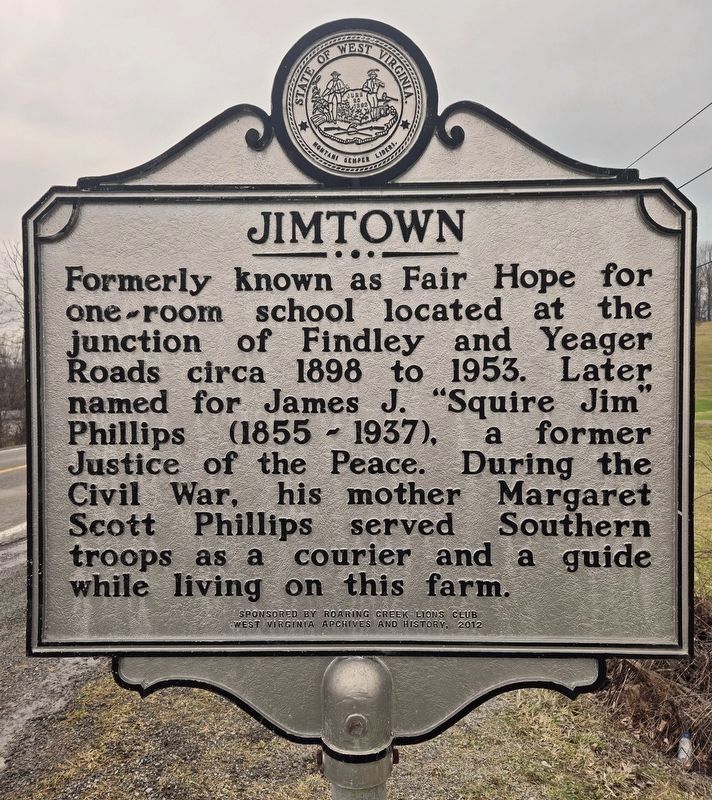 Jimtown / Phillips Cemetery Marker image. Click for full size.
