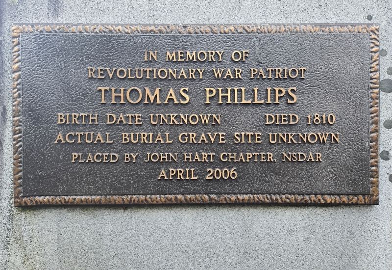 Thomas Phillips Marker. Click for full size. Thomas Phillips Marker image. Click for full size.