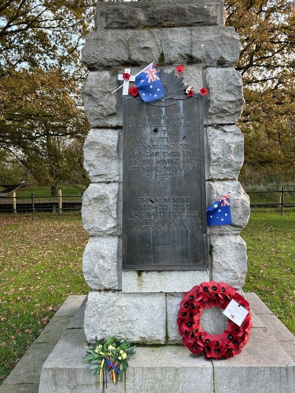 1st Australian Tunneling Company Marker image. Click for full size.