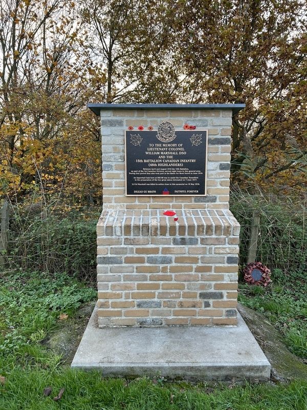 15th Battalion Canadian Infantry Marker image. Click for full size.