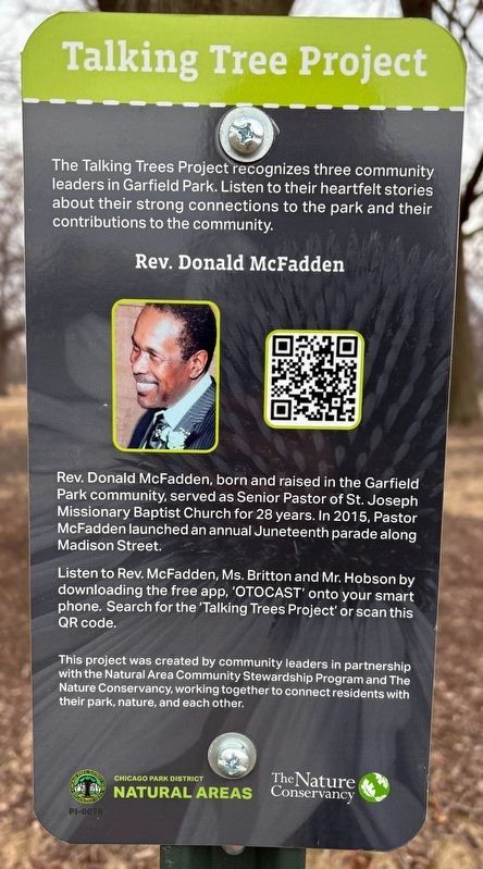 Talking Tree Project Marker. Click for full size. Talking Tree Project Marker image. Click for full size.