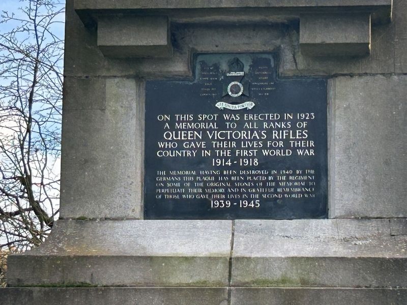 Queen Victoria�s Rifles Marker image. Click for full size.