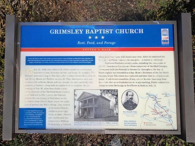 Grimsley Baptist Church Marker image. Click for full size.