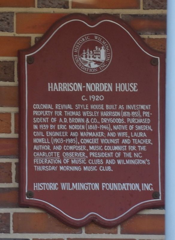Harrison-Norden House Marker image. Click for full size.