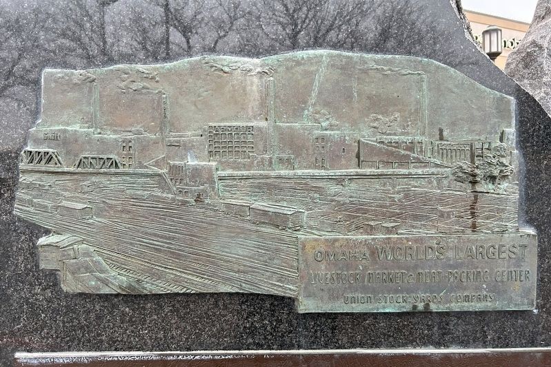South Omaha Meat Packing Monument Relief. Click for full size. South Omaha Meat Packing Monument Relief image. Click for full size.