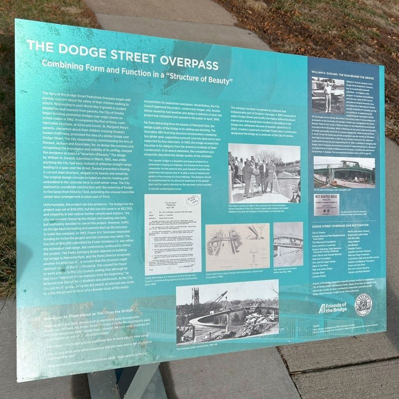 The Dodge Street Overpass Marker. Click for full size. The Dodge Street Overpass Marker image. Click for full size.