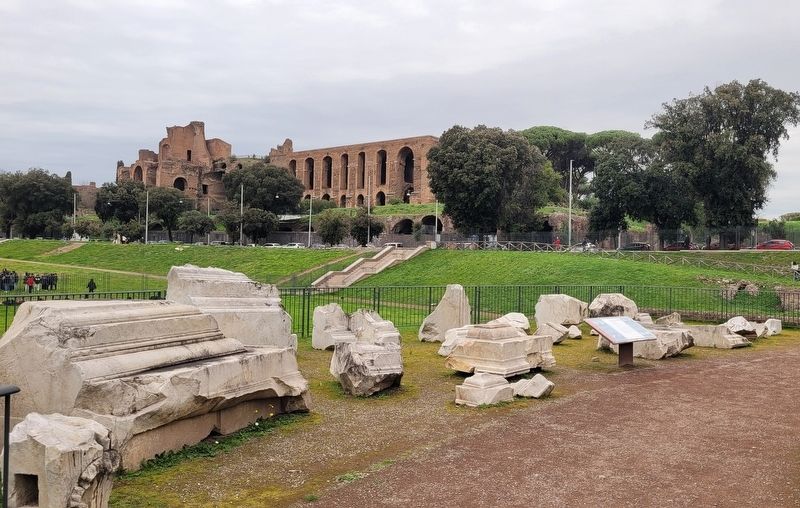 The view of the Fragments From the Arch of Titus and Marker. Click for full size. The view of the Fragments From the Arch of Titus and Marker image. Click for full size.