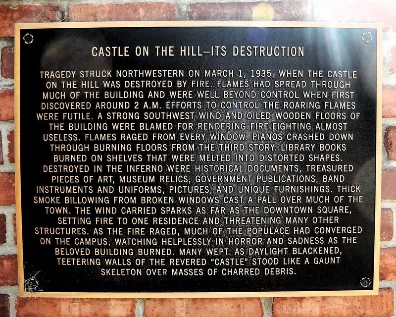Castle on the Hill � Its Destruction Marker image. Click for full size.