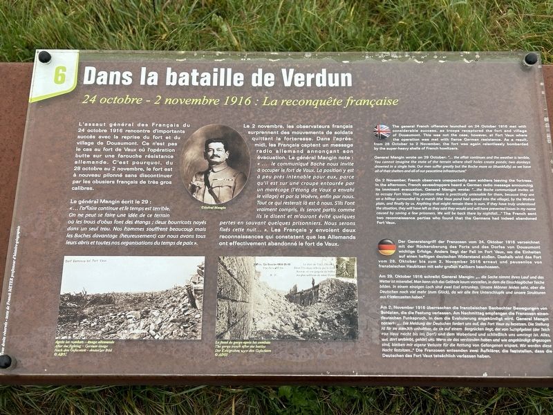 Dans la bataille de Verdun Marker image. Click for full size.