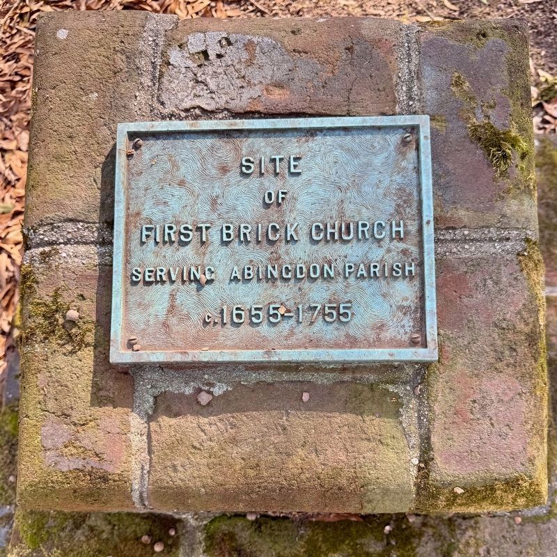 Abingdon Church Marker (Top). Click for full size. Abingdon Church Marker (Top) image. Click for full size.