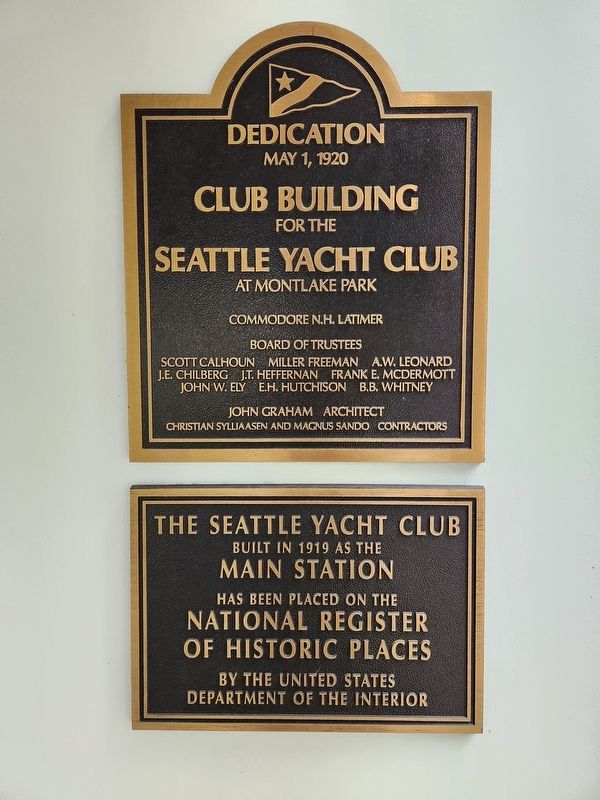 Seattle Yacht Club - Main Station Marker image. Click for full size.