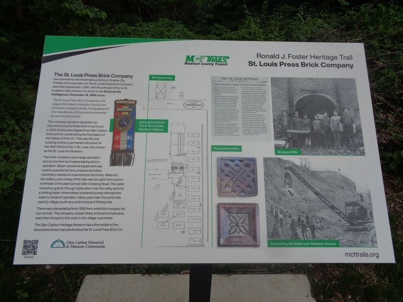 St. Louis Press Brick Company Marker image. Click for full size.