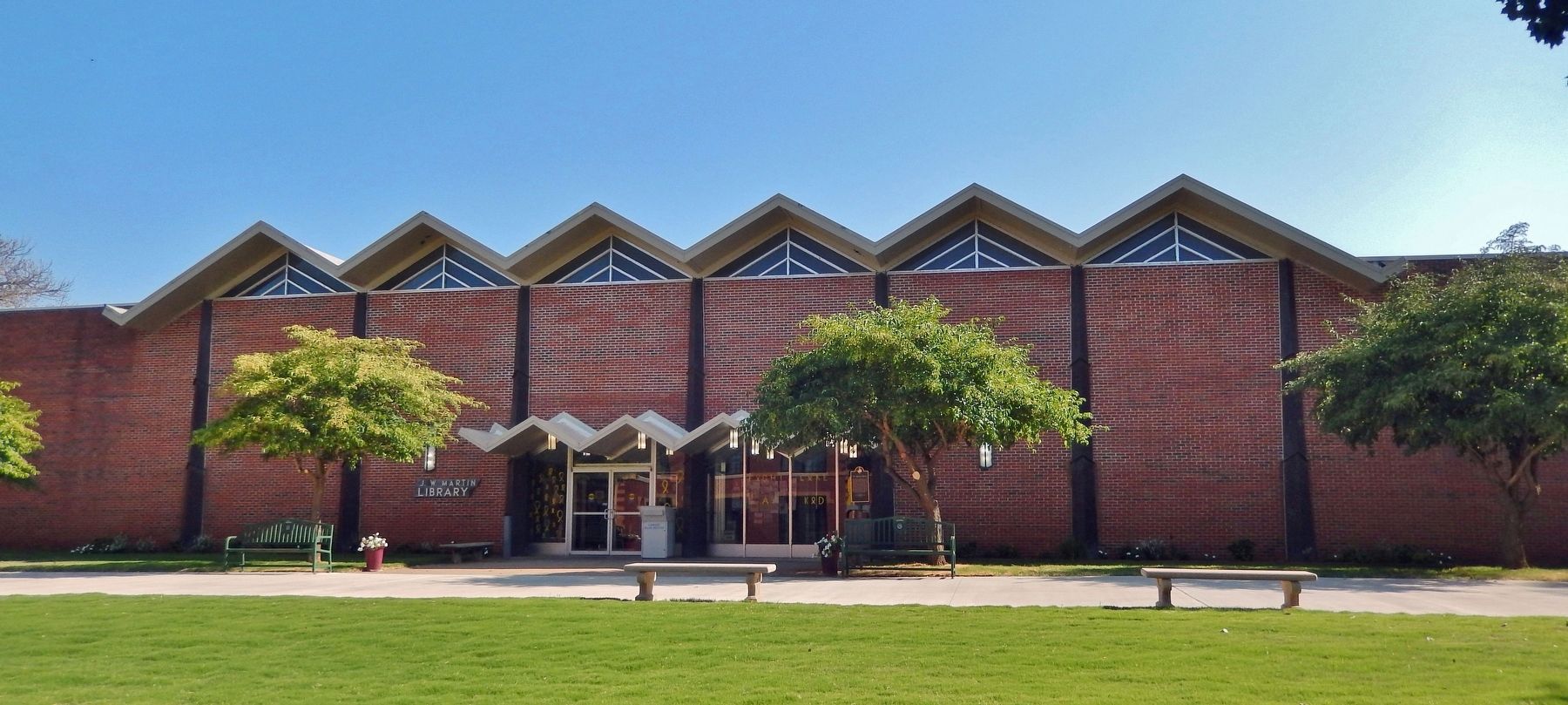 J. W. Martin Library (<i>north/front elevation</i>). Click for full size. J. W. Martin Library (<i>north/front elevation</i>) image. Click for full size.