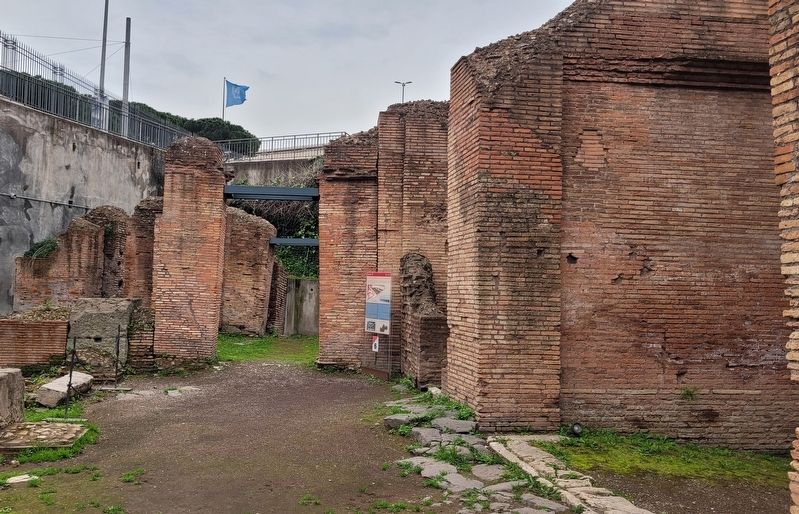The view of the lower structure ruins of the Hemicycle and Marker. Click for full size. The view of the lower structure ruins of the Hemicycle and Marker image. Click for full size.