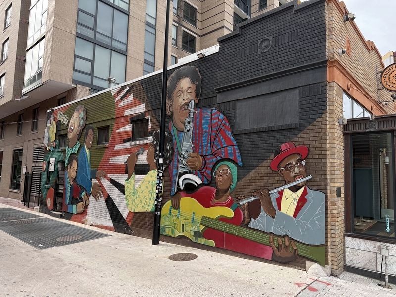 <I>Jazz Heroes of Washington DC</I> near The Howard Theatre. Click for full size. <I>Jazz Heroes of Washington DC</I> near The Howard Theatre image. Click for full size.