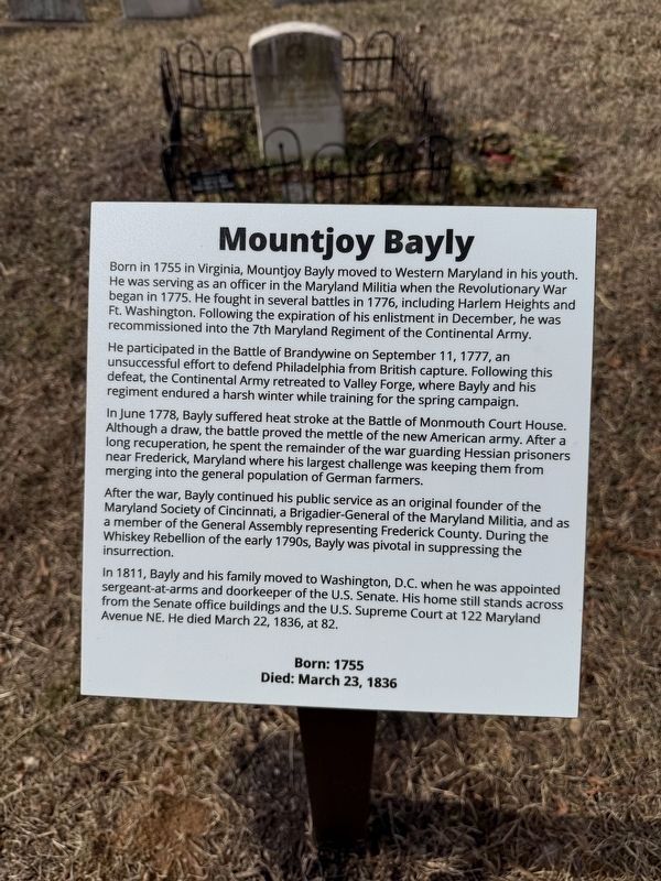 Mountjoy Bayly Marker. Click for full size. Mountjoy Bayly Marker image. Click for full size.