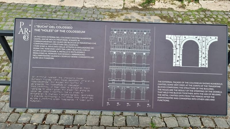 I "Buchi" del Colosseo / The "Holes" of the Colosseum Marker image. Click for full size.