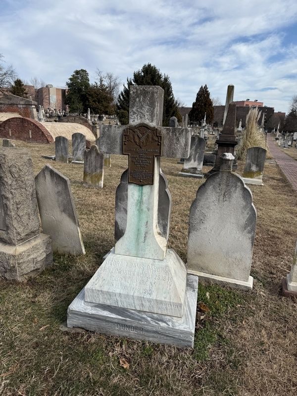 Flora Adams Darling Marker which is affixed to her grave stone. Click for full size. Flora Adams Darling Marker which is affixed to her grave stone image. Click for full size.