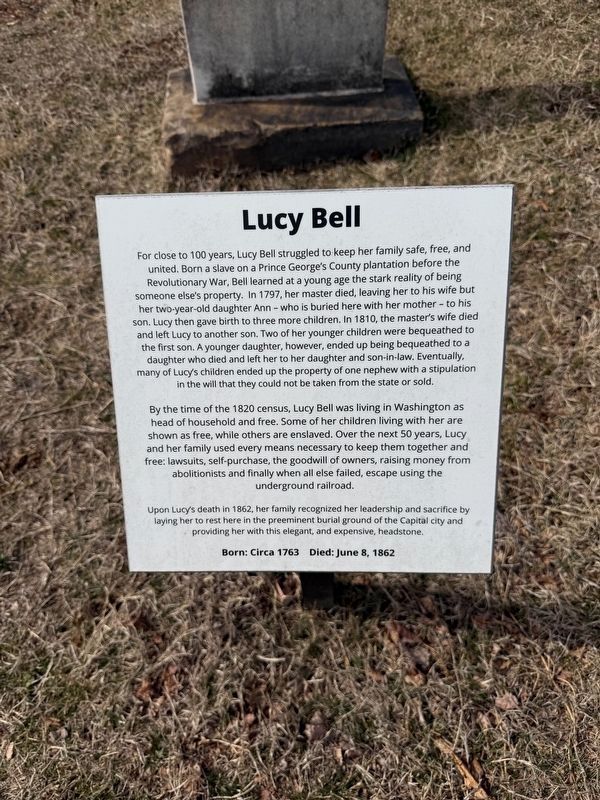 Lucy Bell Marker. Click for full size. Lucy Bell Marker image. Click for full size.