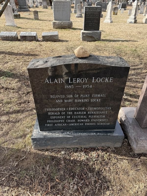 Alain LeRoy Locke Grave Stone. Click for full size. Alain LeRoy Locke Grave Stone image. Click for full size.
