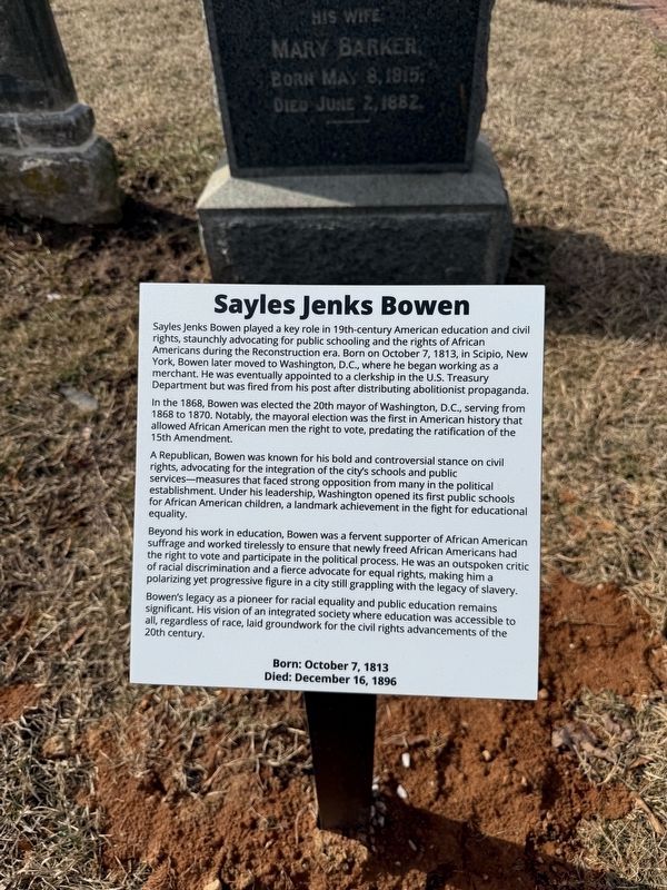 Sayles Jenks Bowen Marker. Click for full size. Sayles Jenks Bowen Marker image. Click for full size.