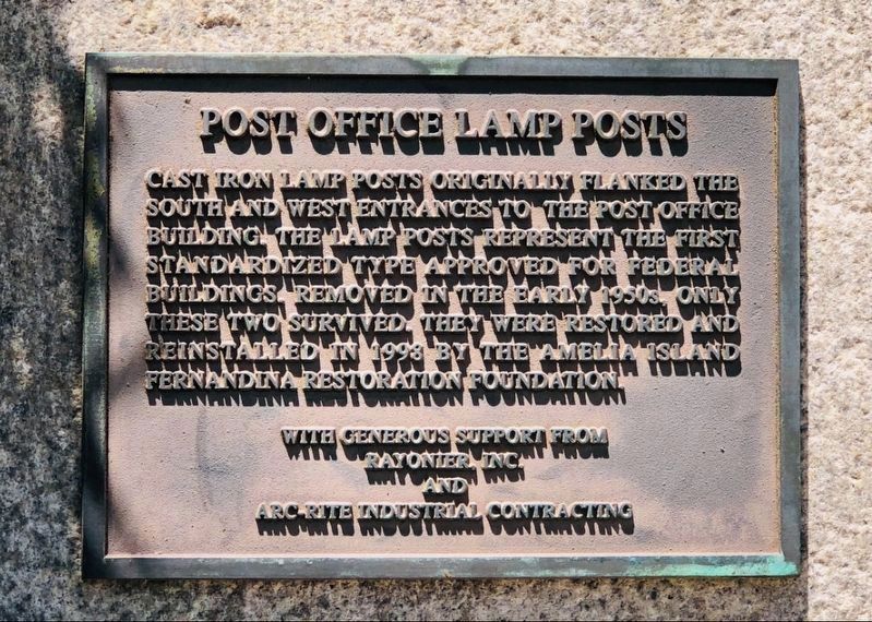 Post Office Lamp Posts Marker. Click for full size. Post Office Lamp Posts Marker image. Click for full size.