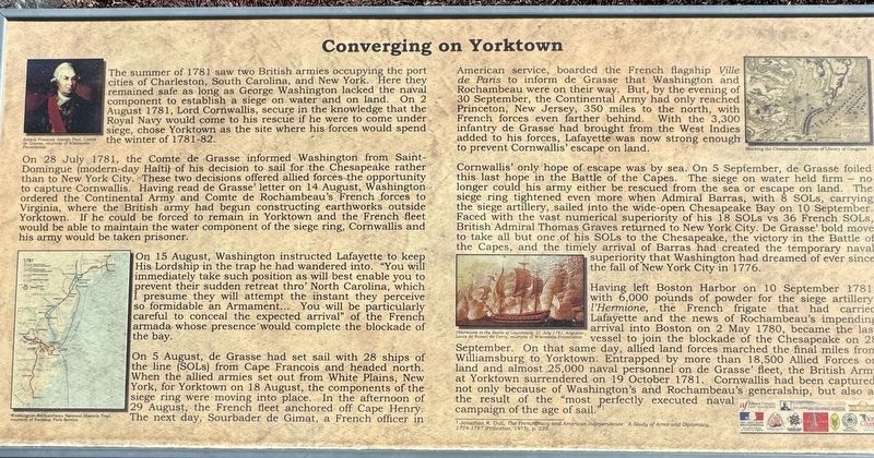 Converging on Yorktown Marker image. Click for full size.