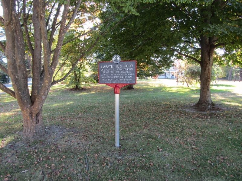 Lafayette's Tour Marker image. Click for full size.