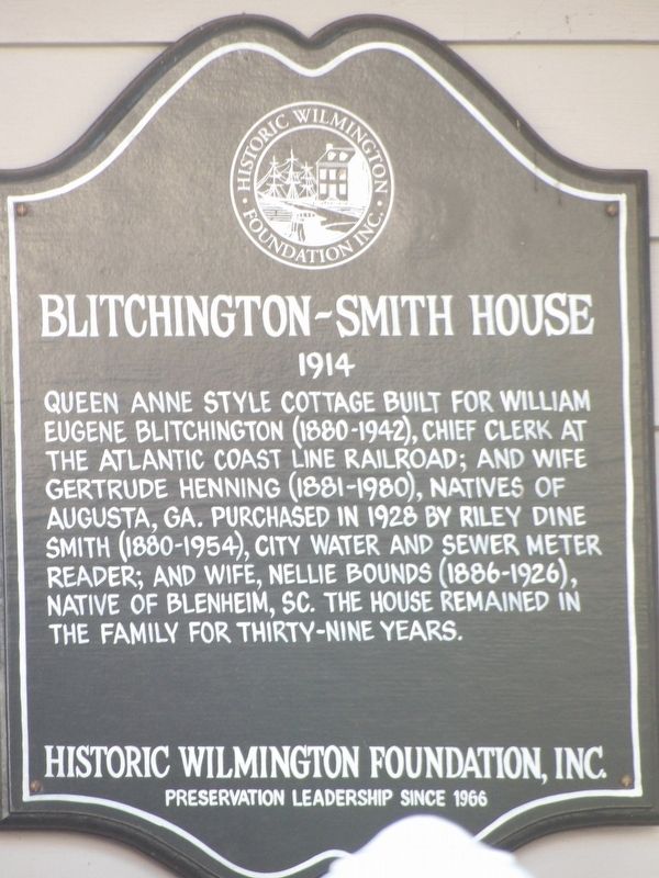 Blitchington-Smith House Marker image. Click for full size.