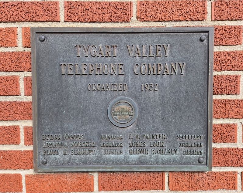 Tygart Valley Telephone Company Marker image. Click for full size.