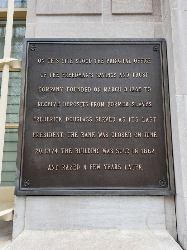 Freedman�s Savings And Trust Marker image. Click for full size.