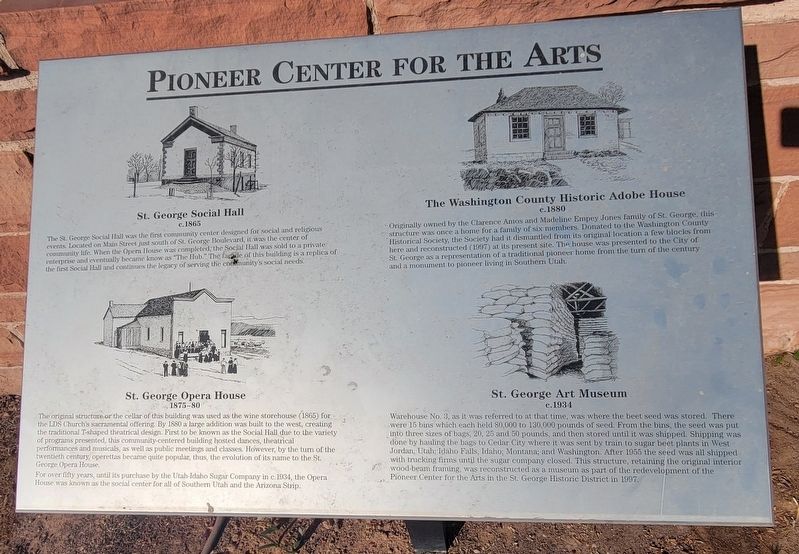 Pioneer Center for the Arts Marker image. Click for full size.
