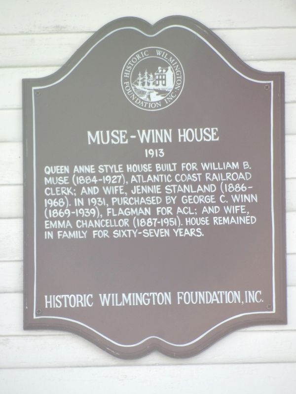 Muse-Winn House Marker. Click for full size. Muse-Winn House Marker image. Click for full size.
