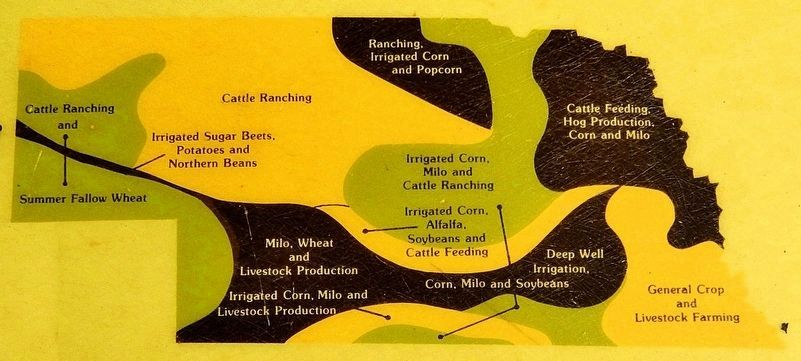 Marker detail: Nebraska Agriculture Regions image. Click for full size.